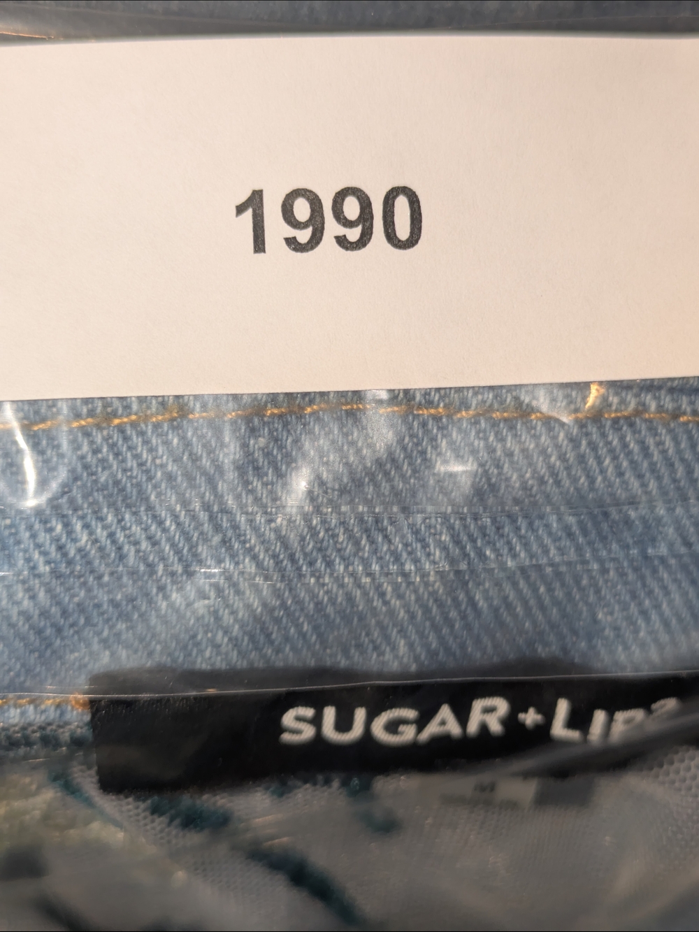 Sugar Lips Floral Embroidered Sheer Mesh Denim Trucker Jacket M - Picture 13 of 13